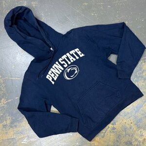 Penn State Nittany Lions Pull Over Hooded Sweater Small Navy Blue NCAA